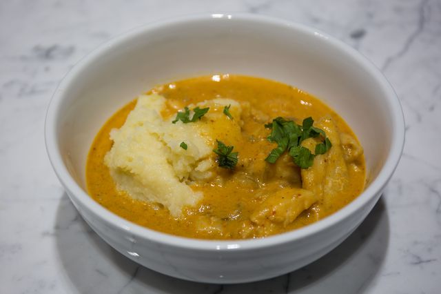 Fish Curry with Mashed Potatoes ($10.99)<br/>